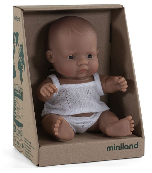 Miniland Muñeco Baby Latino Niño 21cm