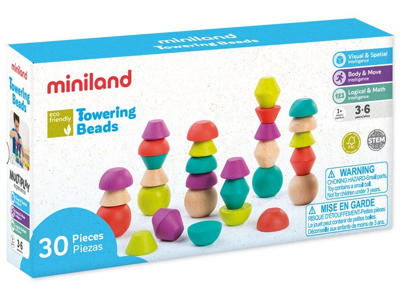 Miniland Towering Beads Juego Equilibrio 3-6 Años