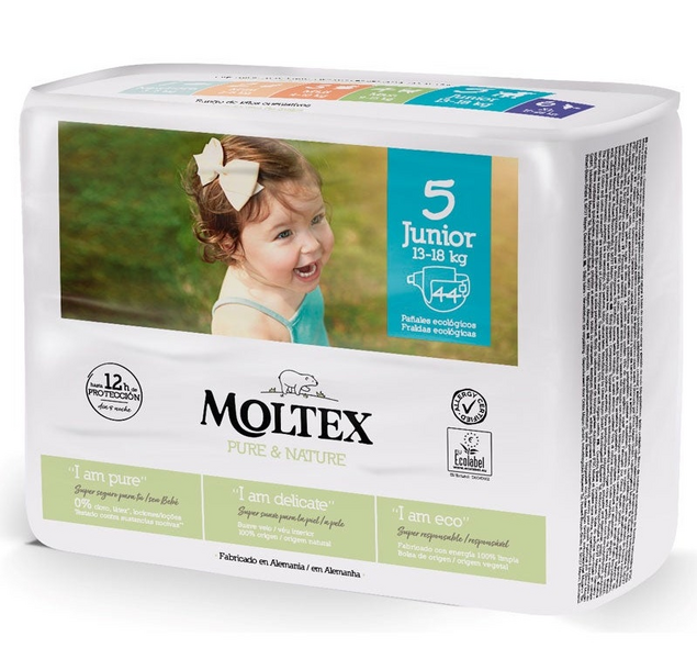 Moltex Pure&Nature Pañales Talla 5 Junior 13-18Kg 44 uds