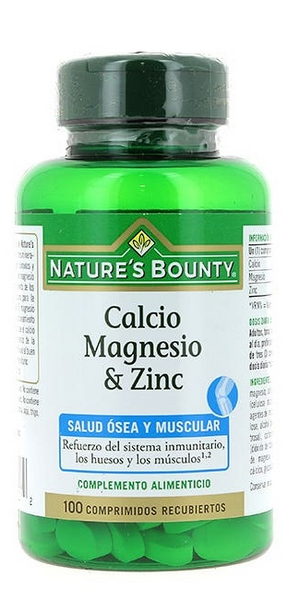 Nature's Bounty Calcio Magnesio & Zinc 100 Comprimidos