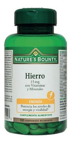 Nature's Bounty Hierro 15 mg 100 Comprimidos