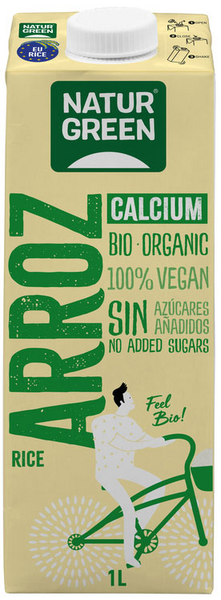 NaturGreen Bebida Vegetal Arroz Calcio Bio 1 L