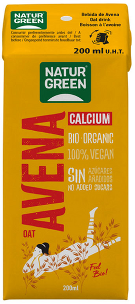 NaturGreen Bebida Vegetal Avena Calcio Bio 200 ml
