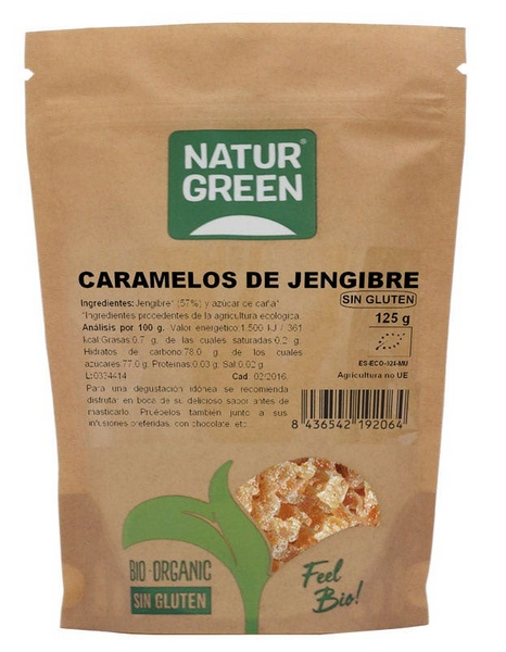 NaturGreen Caramelos de Jengibre 125 gr