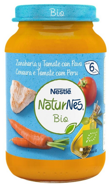 Naturnes Tarrito Zanahoria y Tomate con Pavo Bio +6m 200 gr