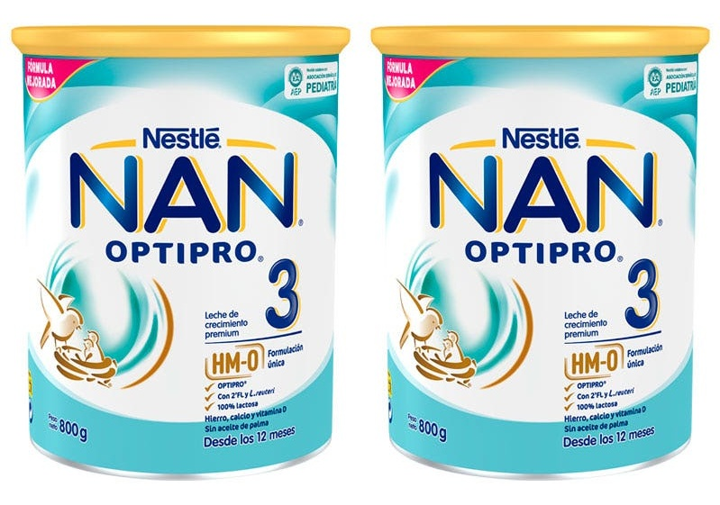 Nestlé Nan Optipro 3 Leche Crecimiento 2 x 800 gr