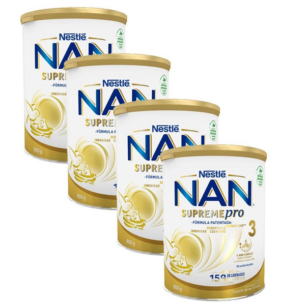Nestlé Nan Supreme 3 Leche Crecimiento 4x800 gr