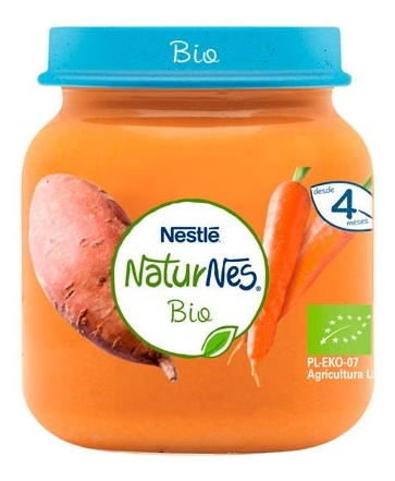 Nestle Naturnes Tarrito Zanahoria y Boniato Bio +4m 125 gr