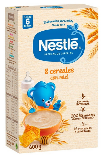 Nestle Papilla 8 Cereales con Miel Etapa 2 +6m 600 gr