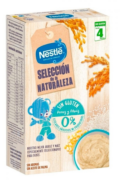 Nestle Papilla Arroz y Maíz Sin Gluten Selección de la Naturaleza 330 gr
