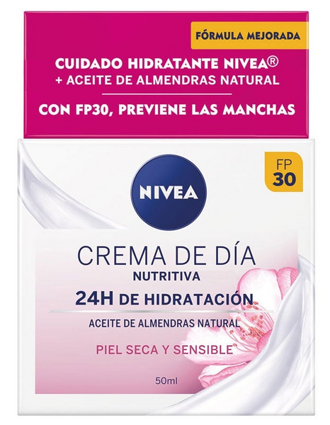 Nivea Crema Día Nutritiva Piel Seca y Sensible SPF30 50 ml