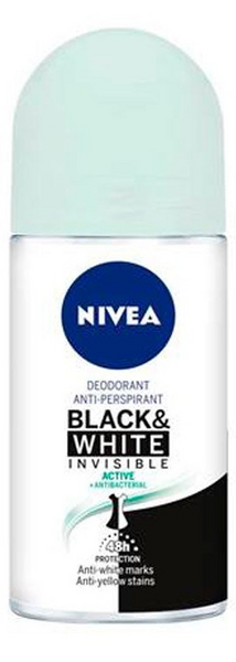 Nivea Desodorante Roll-On Black and White Invisible Active 50 ml