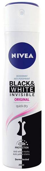 Nivea Desodorante Spray Black & White Invisible 200 ml