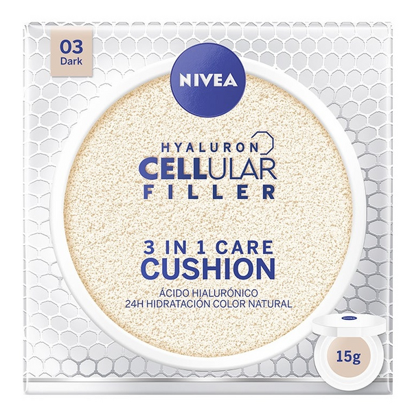 Nivea Hyaluron Cellular Filler Cushion 3 en 1 Tono Oscuro 15 ml