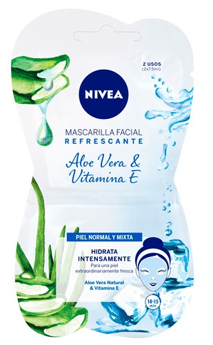 Nivea Mascarilla Facial Refrescante con Aloe Vera 2 uds
