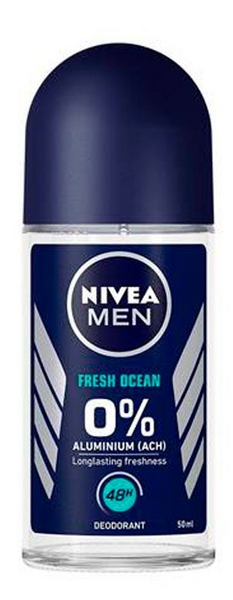 Nivea Men Desodorante Roll-On Sin Aluminio Fresh Ocean 50 ml