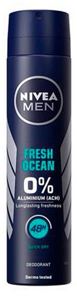 Nivea Men Desodorante Spray Sin Aluminio Fresh Ocean 150 ml