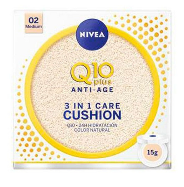 Nivea Q10 Plus Anti-Edad 3 en 1 Cushion Tono Medio 15 ml