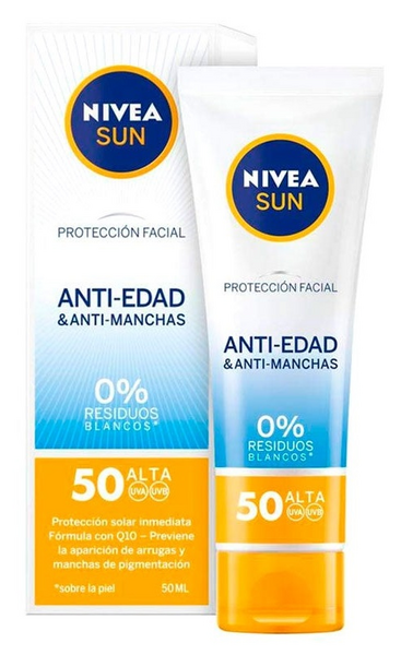 Nivea Sun Crema Solar Facial Antiedad y Antimanchas SPF 50 50 ml