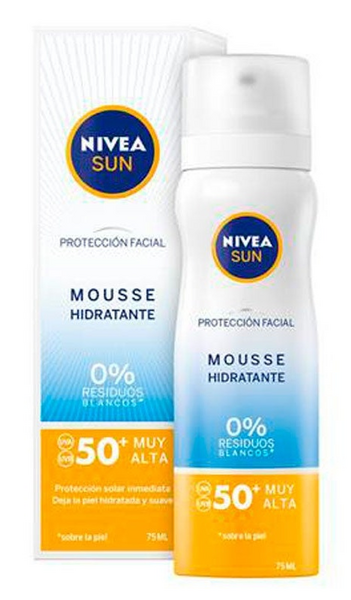 Nivea Sun Mousse Hidratante Protección Facial UV SPF50+ 75 ml