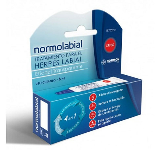 Normon Tratamiento Herpes Labial Normolabial SPF30 6 ml