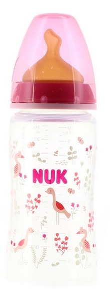 Nuk Biberon First Choice Latex 0-6m 300 ml Rosa