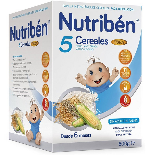 Nutribén 5 Cereales Fibra 600 gr