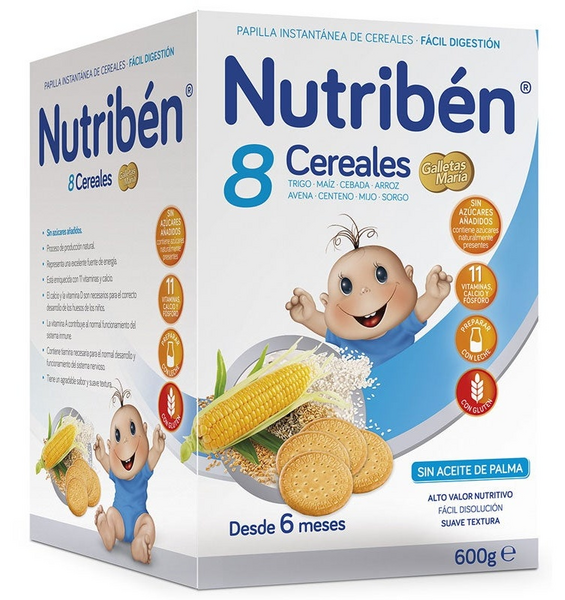Nutribén 8 Cereales Galletas María 600 gr
