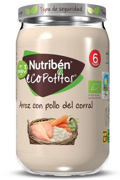 Nutribén Eco Pollo de Corral con Arroz +6m 235 Gr