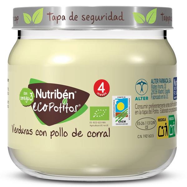 Nutribén EcoPotito Pollo con Verduras +4m 120 gr