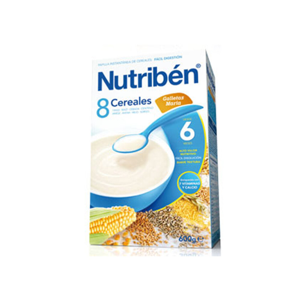 Nutribén Papilla 8 Cereales Con Galleta 600 g