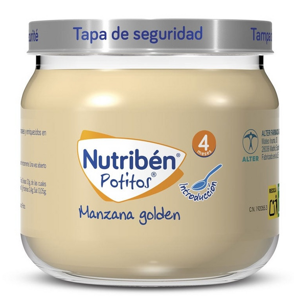 Nutribén Potito Manzana Golden +4m 120 gr