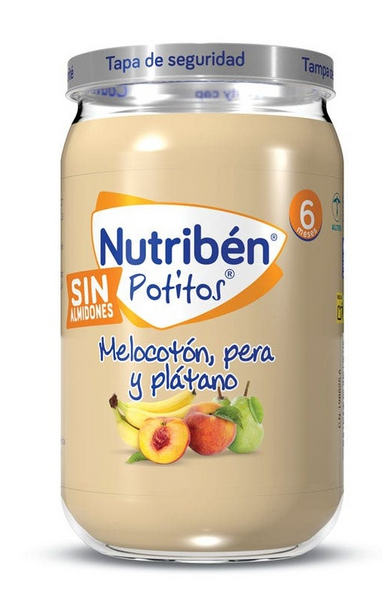 Nutribén Potito Melocotón, Pera y Plátano +6m 235 gr