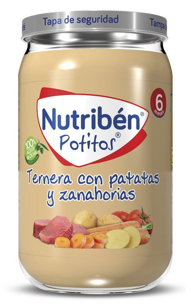 Nutribén Potito Ternera, Patatas y Zanahoria +6m 235 gr