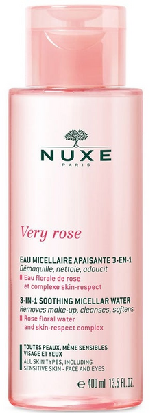 Nuxe Very Rose Agua Micelar Calmante 3 en 1 Todas las Pieles 400 ml
