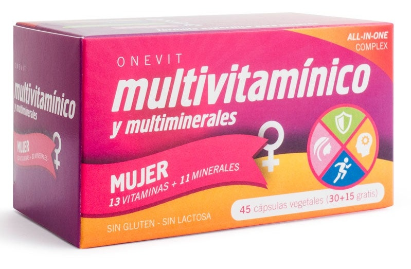 Onevit Multivitamínico Mujer 45 Cápsulas