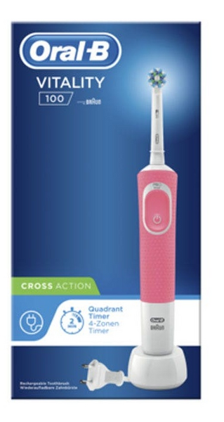 Oral-B Cepillo Eléctrico Oral-B Vitality 100 Cross Action Rosa