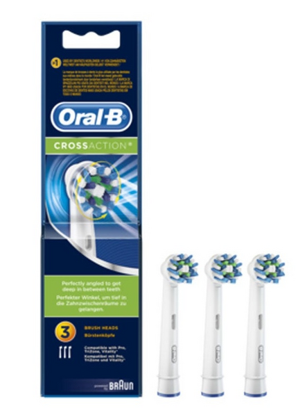 Oral B Cross Action Recambio Cepillo Eléctrico 3 Uds