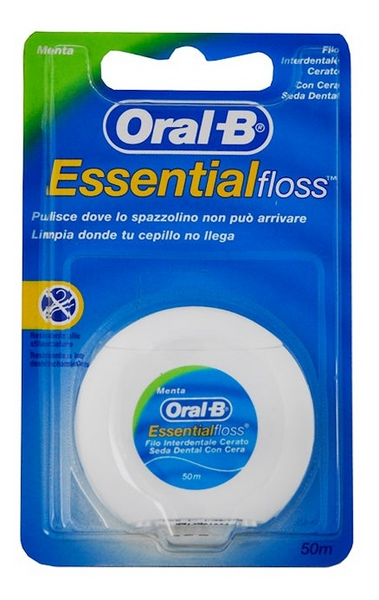 Oral B Seda Essential Floss Con Cera Menta 50 m