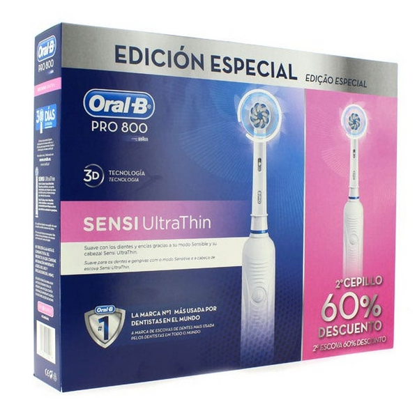 Oral-B Sensi Ultra Thin Cepillo Eléctrico Pro 800 2 Uds