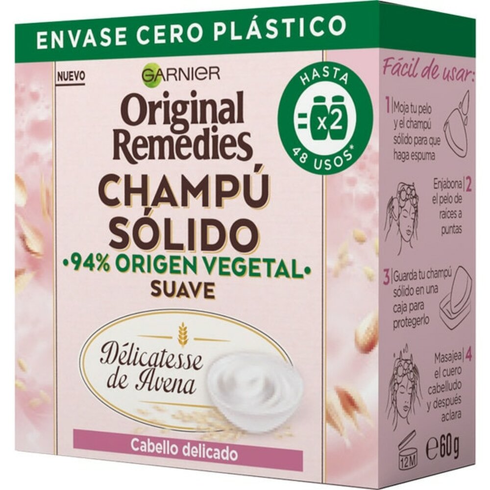 Original Remedies Champú Solido Delicatesse De Avena 60 g