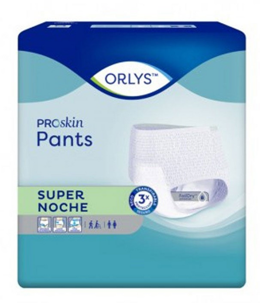 Orlys ProSkin Pants Pañales Adulto Super Noche Talla Mediana Unisex 40 uds
