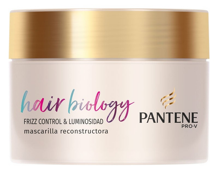 Pantene Mascarilla Frizz Control y Luminosidad Hair Biology 160 ml