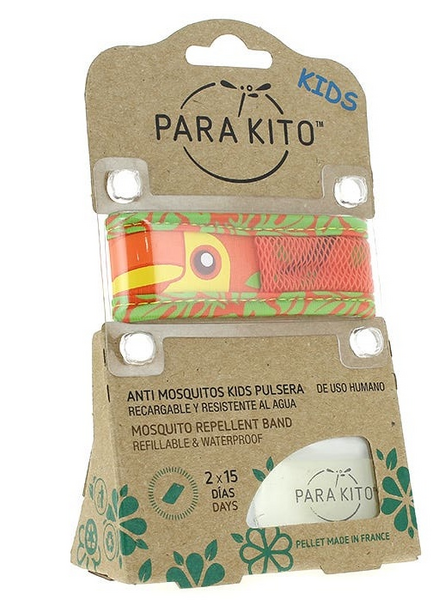 Parakito Kids Pulsera Antimosquitos Naranja Pajarito +3 años
