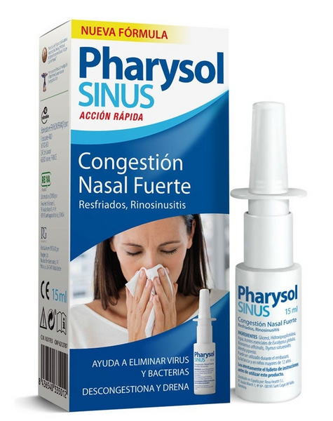 Pharysol Sinus Nebulizador Congestion Nasal Fuerte 15 ml