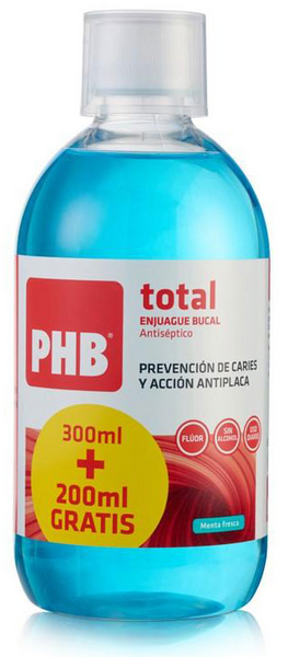 PHB Total Enjuague Bucal Menta 500 ml