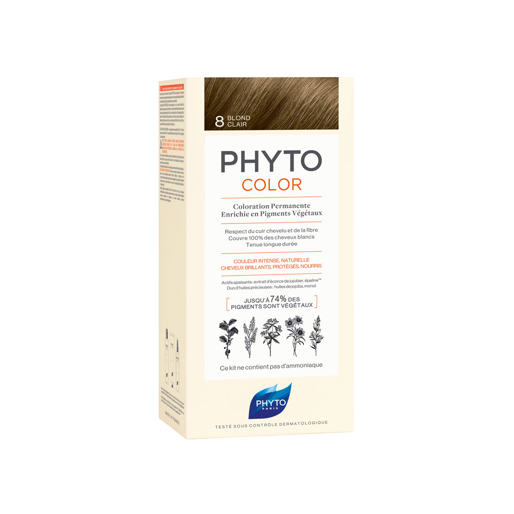 Phyto Phytocolor coloración permanente 8 rubio claro