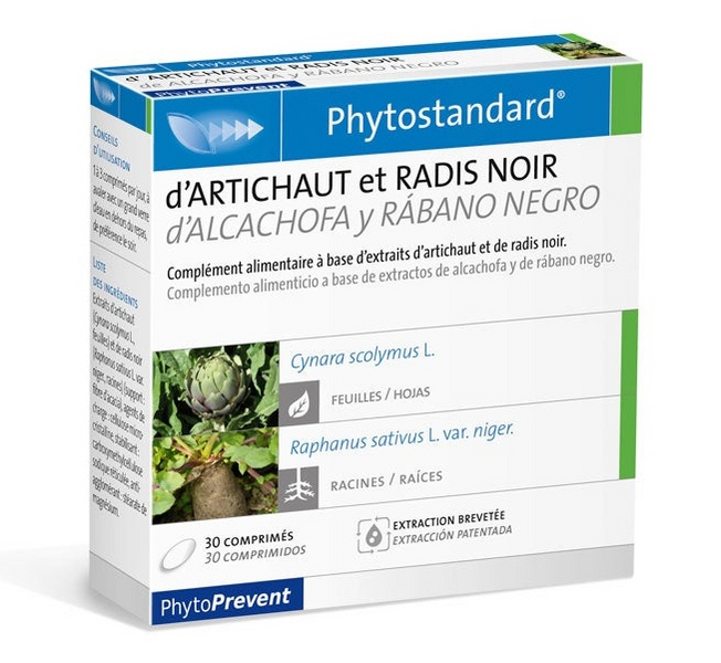 Pileje Phytostandard Alcachofa y Rábano Negro 30 Comprimidos