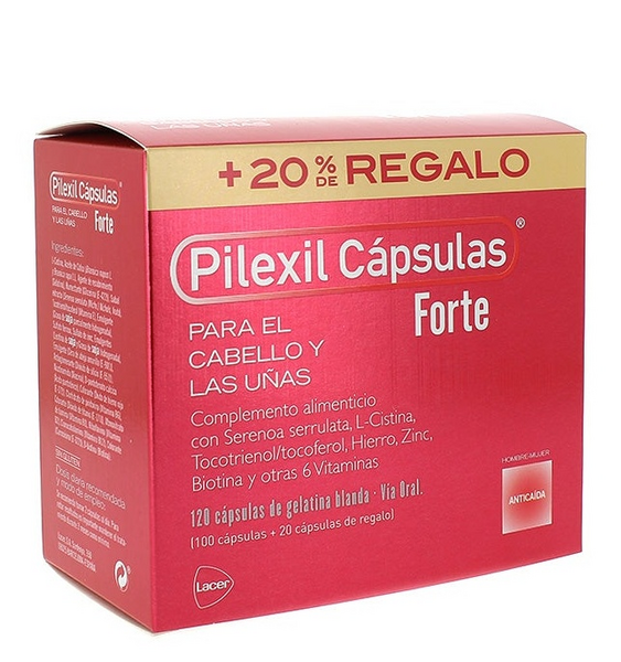 Pilexil Forte 100 Cápsulas + 20% de Regalo
