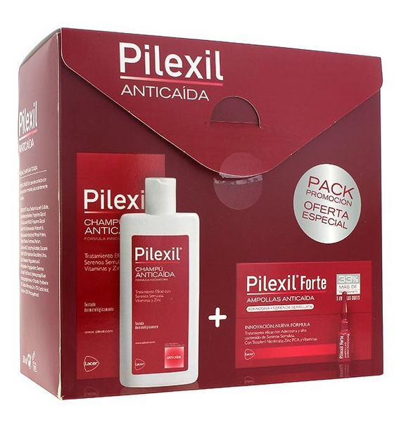 Pilexil Forte Anticaida 15 Ampollas + 5 de REGALO + Champu Anticaida 300 ml